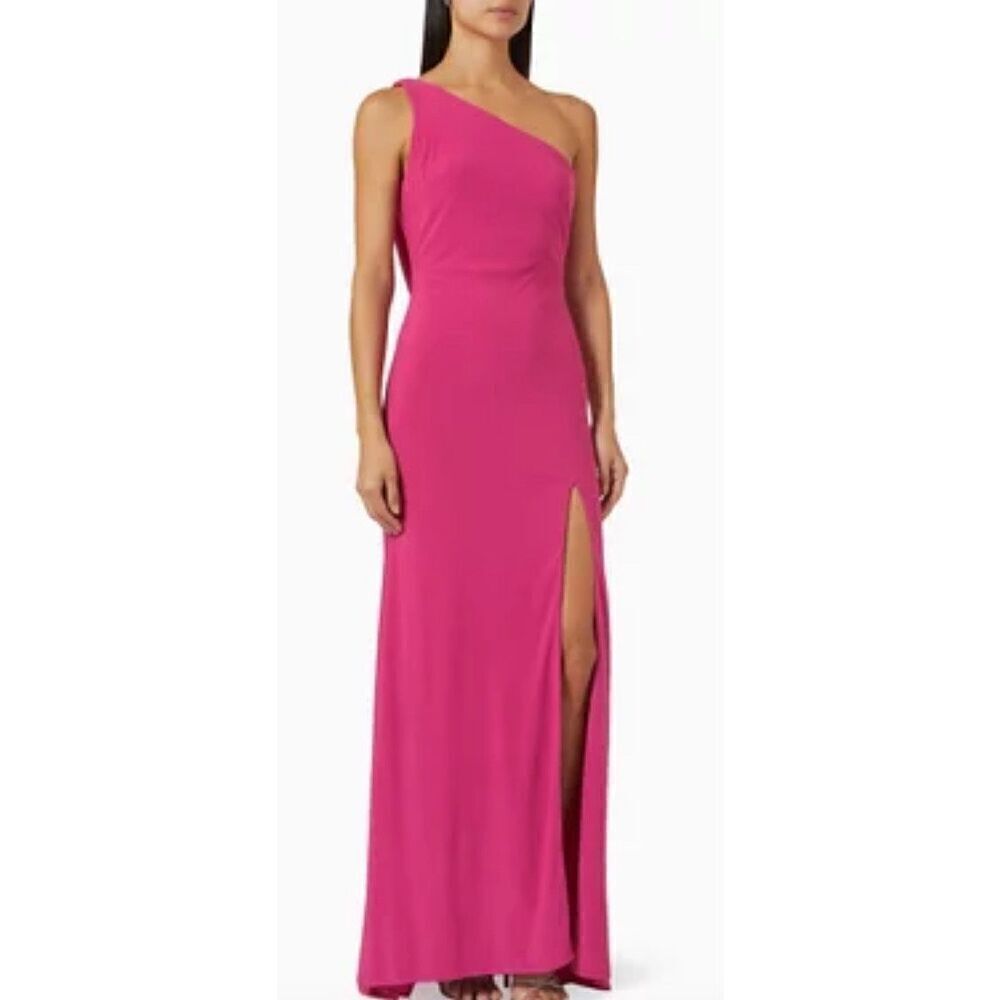 Mac Duggal One Shoulder Gown in Candy Pink NWT Size 2